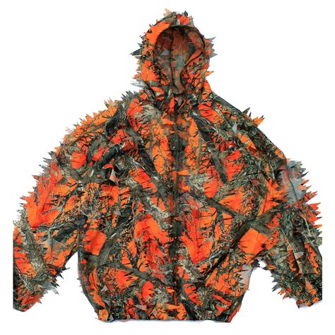 See3d™ Hunting Camouflage A 3d Leafy Suit With Blaze Orange Camo