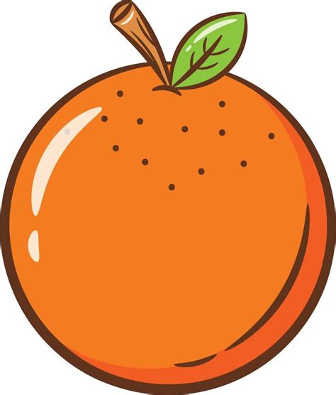 Orange Cute Drawing For School Flashcard 13272640 Vector Art At Vecteezy