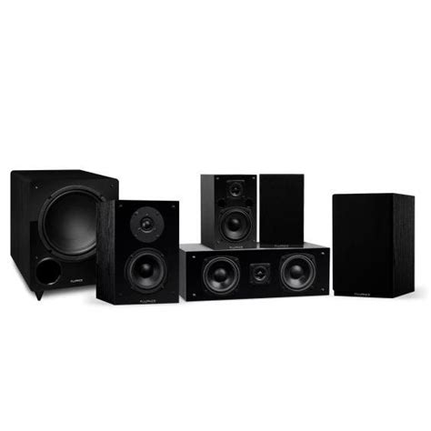 Elite Compact Surround Sound 5.1 Ch Speaker System (Black) | Fluance