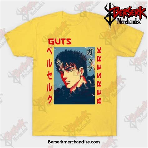 Berserk Anime Manga Character Guts T Shirt Berserk Merchandise Store