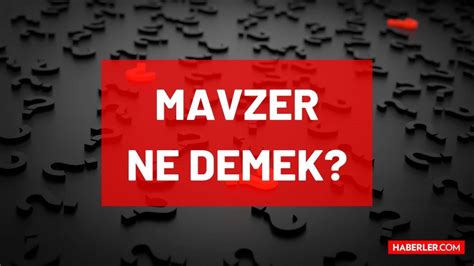 Mavzer ne demek TDK ya göre Mavzer nedir ne anlama geliyor Haberler