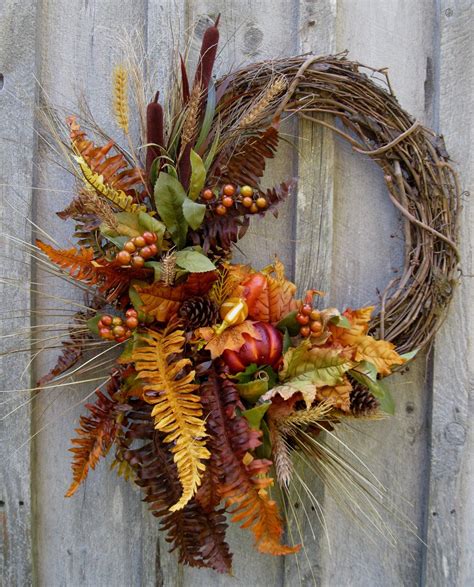 Fall Wreaths Autumn Woodland Wreath Designer Decor Thanksgiving