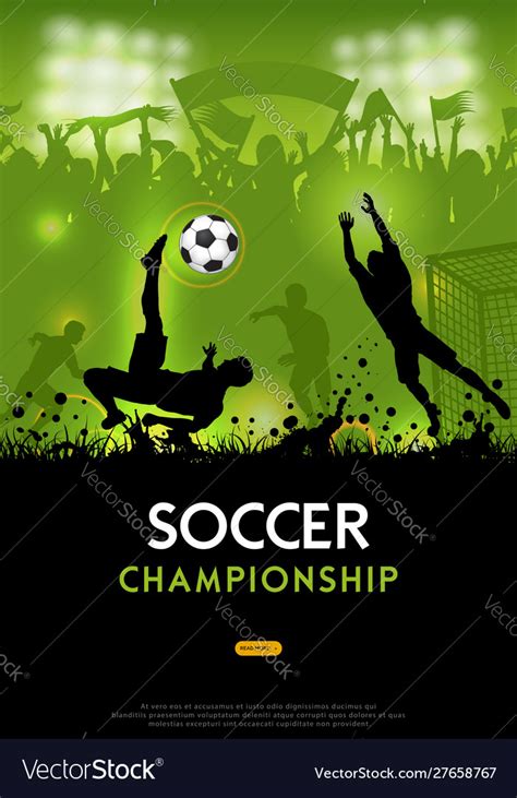 Soccer Championship Poster Royalty Free Vector Image