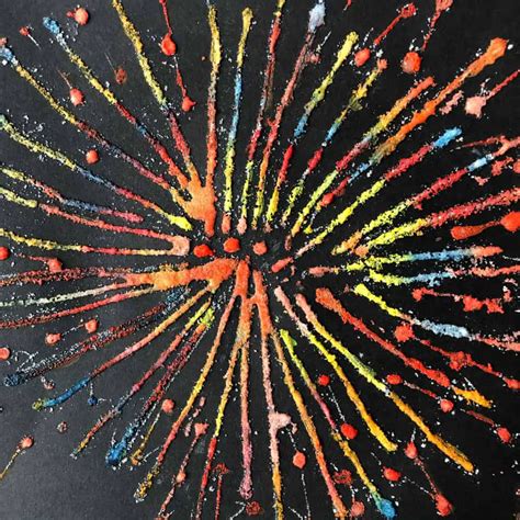 Salt Painting Fireworks – Craftwhack