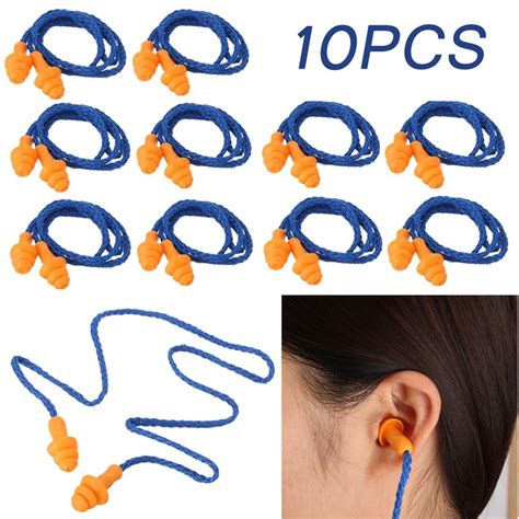 Buy Pcs Soft Silicone Corded Ear Plugs Ears Protector Reusable