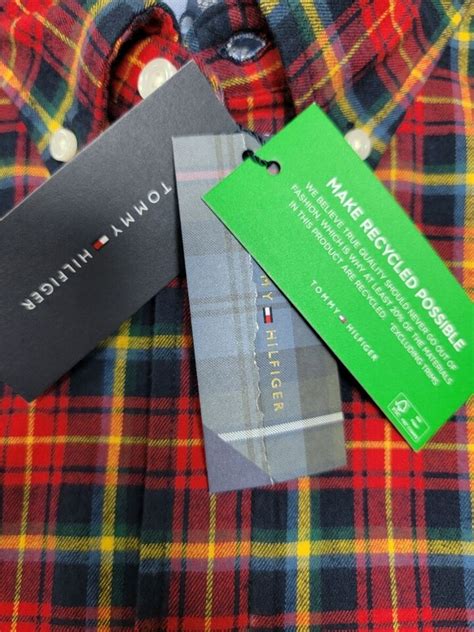 Nwt~ 69~tommy Hilfiger Men S Size Xl Red Plaid Flannel Classic Fit Button Down Ebay