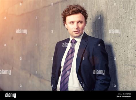 Handsome Mature Businessman Outdoor Stock Photo Alamy