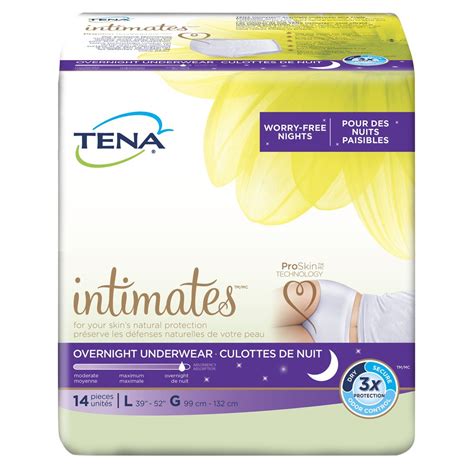 Tena Overnight Disposable Pull On Underwear For Female Large 56 Ct