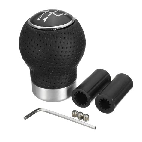 5 Speed Universal Car Auto Manual Leather Gear Stick Shift Knob Shifter