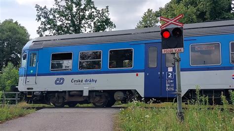 Železniční přejezd AŽD 71 Dolní Branná 2 27 7 2023 Czech