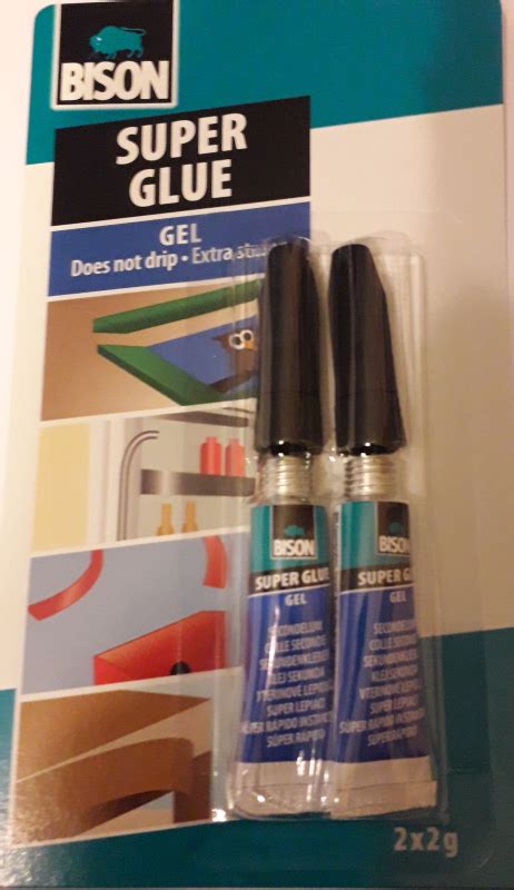 Colle Super Glue Gel Bison 2 Tubes De 2 Gr