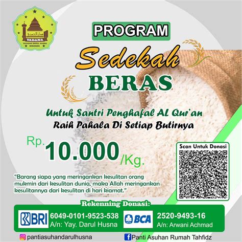 Sedekah Beras Untuk Santri Yatim Dzuafa Sedekahkita