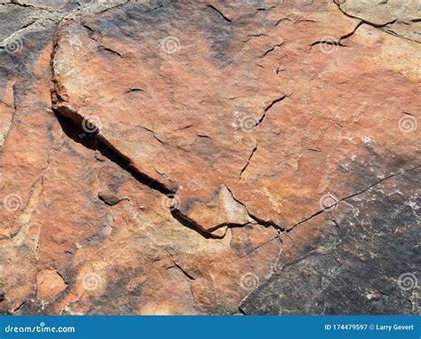 Details In A Flat Rock Slab Stock Image Image Of Colors Artistry