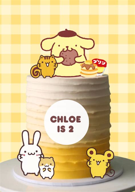 Sanrio Pompompurin Pudding Themed Celebration Melbourne Yarraville Miss Noble Melbourne