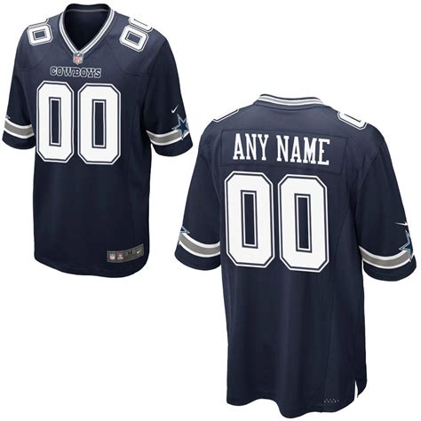 Mens Nike Navy Dallas Cowboys Custom Team Color Game Jersey