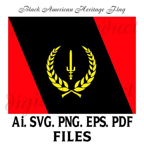 Black American Heritage Flag SVG Flag, Black American flag, - Inspire ...