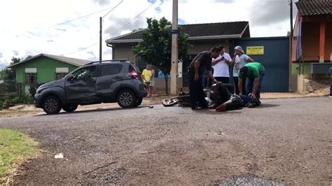 Motociclista Fica Ferido Ao Se Envolver Em Acidente Fiat Mobi No