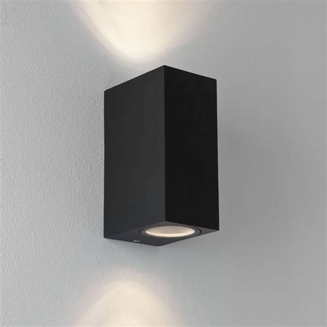 Applique Led Nero Rettangolare Doppio Gu Lampada Doppia Emissione