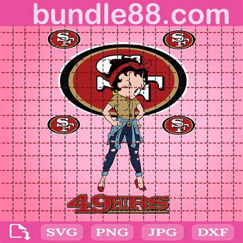 San Francisco 49Ers Betty Boop Svg SVG PNG DXF EPS Cricut Silhouette