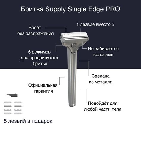 Бритва Supply Single Edge Pro. Бритвенный станок с 1 лезвием. - купить ...