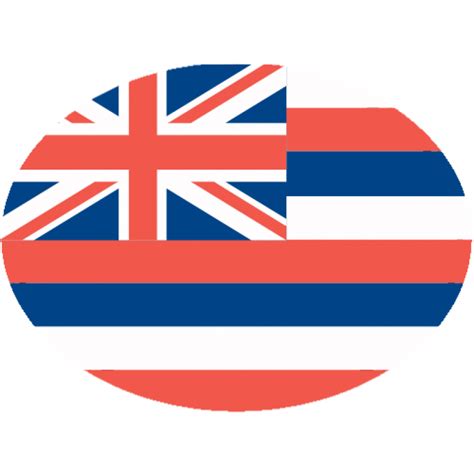 Hawaii Flag Oval Sticker - U.S. Custom Stickers