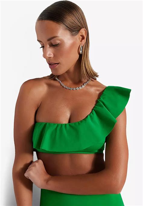 Buy Trendyol Ruffled Bikini Top Online Zalora