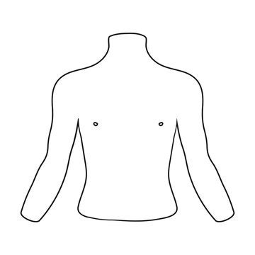 Human Upper Body Outline Drawing