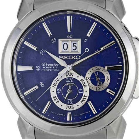 Seiko Premier Snp P Kinetic Quartz Sapphire Perpetual Calendar Blue