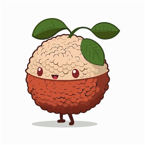 Premium Vector Vector Cute Lychee Cartoon Style