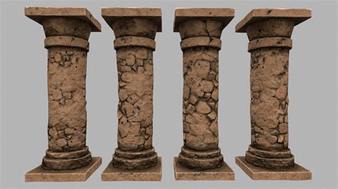 Pillar Set 2 3d Model 10 Obj Free3d