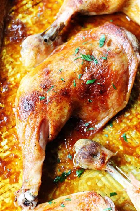 Slow Roasted Chicken Leg Quarters with Crispy Skin - Eating European