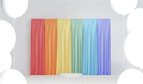 Premium Photo Podium And Curtain For Gay And Lesbian Couples Lgbt Community D Render