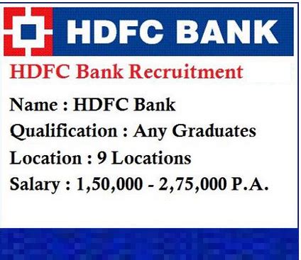 HDFC Bank Announced Big Recruitment For Freshers Experiences In Various