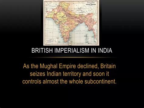 PPT - British Imperialism in India PowerPoint Presentation, free ...