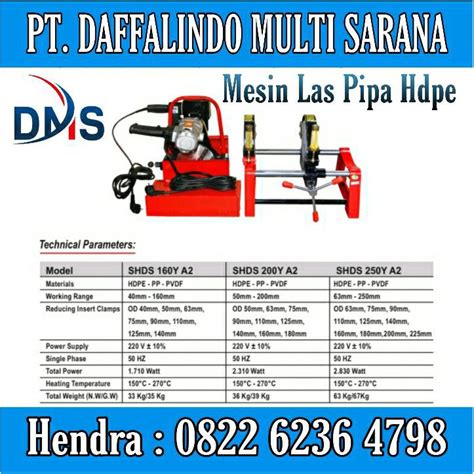 Jual Mesin Las Pipa Hdpe Manual Inch Mesin Sambung Pipa Mm