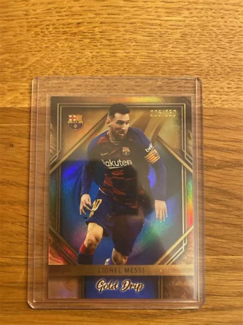 Lionel Messi Gold Drip Topps Fc Barcelona Team Set Eur