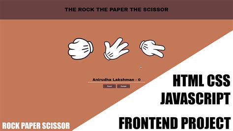 Github Anirudhal Html Css Js Rps Rock Paper Scissor Game With Frontend