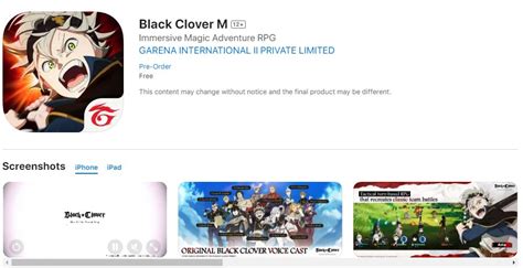 Black Clover Mobile News On Twitter IOS Pre Registration IOS Pre