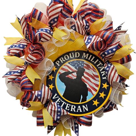 Military Mesh Wreath Etsy