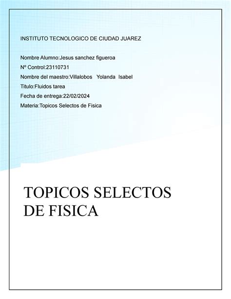 Tarea Topicos Selectos De Fisica Unidad Instituto Tecnologico De