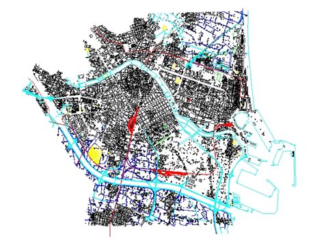 Plano Completo De Valencia En Autocad Cad Mb Bibliocad