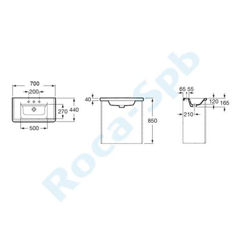 Тумба с раковиной ROCA THE GAP, белая матовая, 70 см, ZRU9302733+327471000