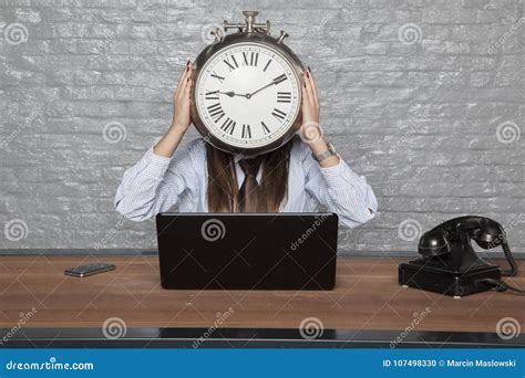 clock    head time  business stock photo image  late