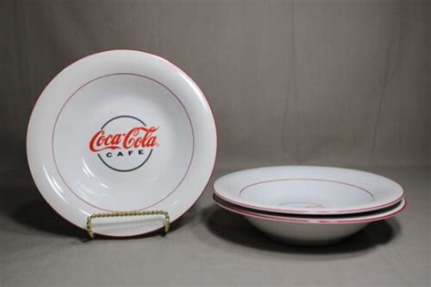 Gibson Coca Cola Soup Bowls In The Cafe Pattern Ebay