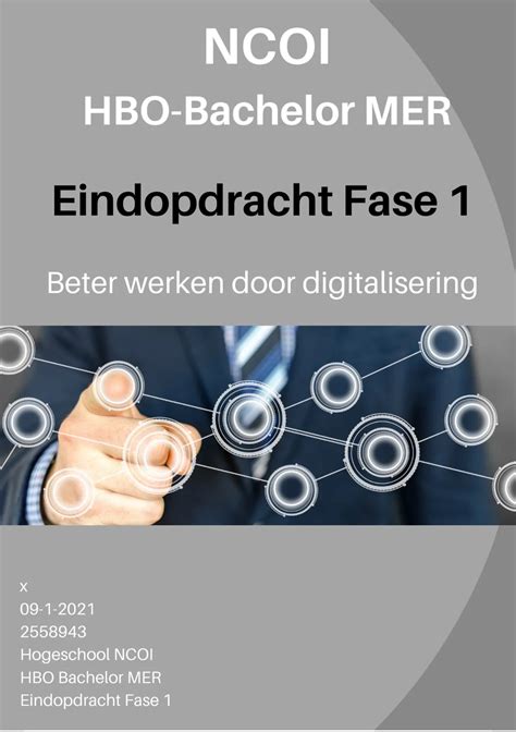 Geslaagde Ncoi Eindopdracht Fase Hbo Bachelor Mer Digitalisering