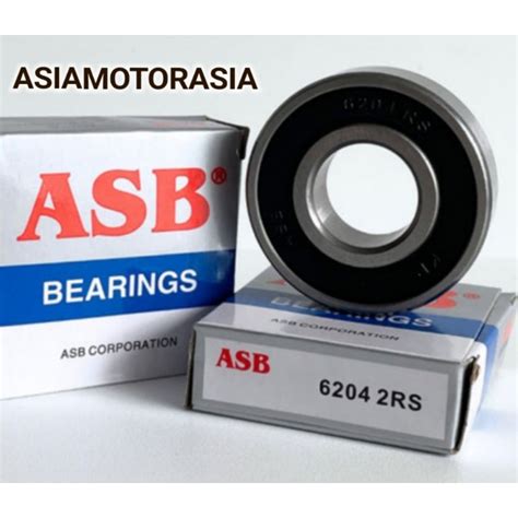 Jual Bearing 6204 2RS ASB NIS Uk 20x47x14 Mm Bering Laher Laker Klaher