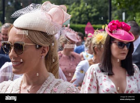 Ascot Uk Th June Racegoers Arrive For The Fifth Day Of Royal