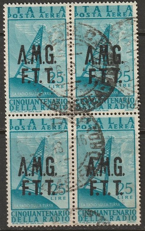 Trieste Zone A Sc C Air Post Block Used Europe Italy Air