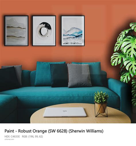 Sherwin Williams Robust Orange SW 6628 Paint Color Codes Similar