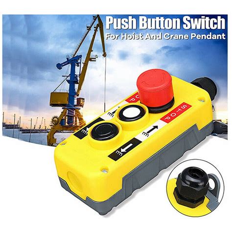 Emergency Stop Up Down Push Button Switch For Hoist Crane Pendant Controller New ☆shuixudenise